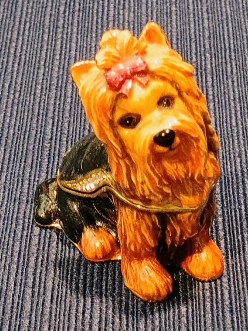Yorkshire Terrier Enamel Jeweled Box